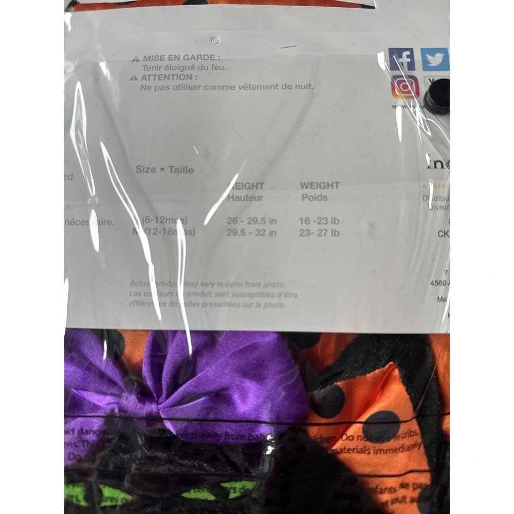 NWT 2B Incharacter Mini Meow Costume Size 12/18 months‎